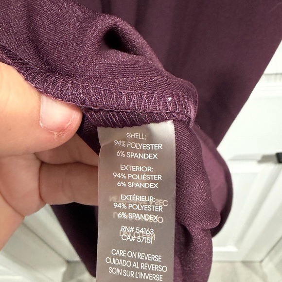 Calvin Klein Deep Purple Long Sleeve Dress Round Neck - Picture 7 of 8